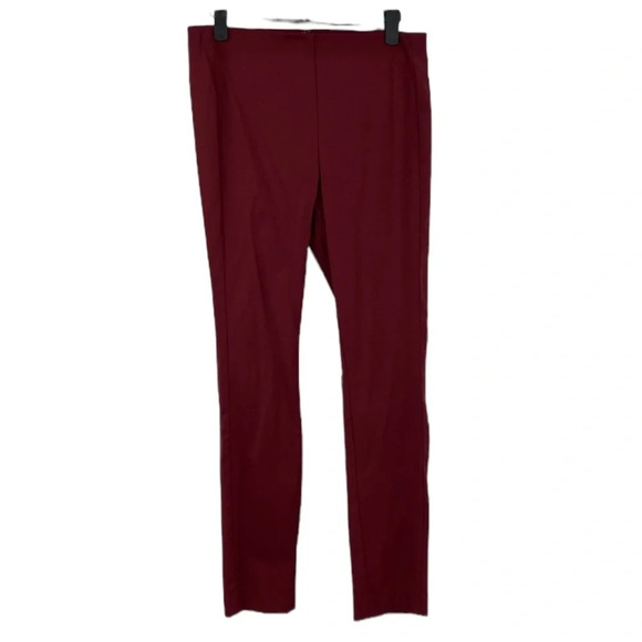 Theory Navalane‎ Neoteric Skinny Pants Womens Size 10 Red Stretchy Ankle Length - Picture 1 of 13